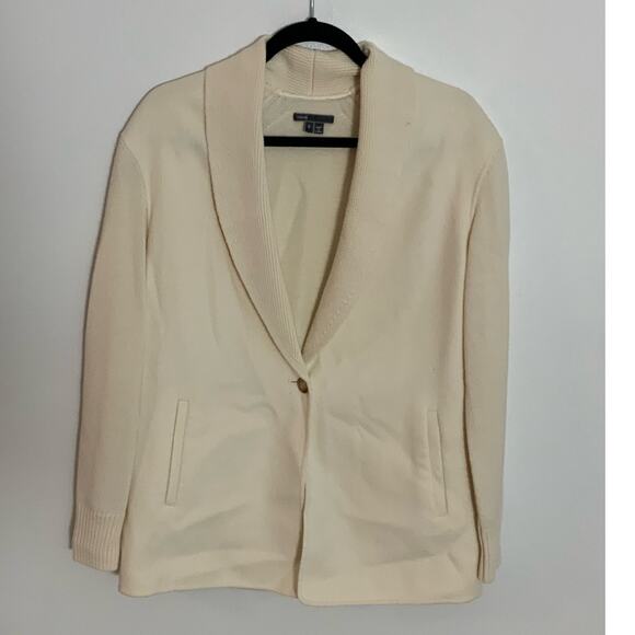 Vince Cream one‎ button wool cardigan blazer - Picture 1 of 4